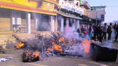 Protest in Bahudarmai Municipality