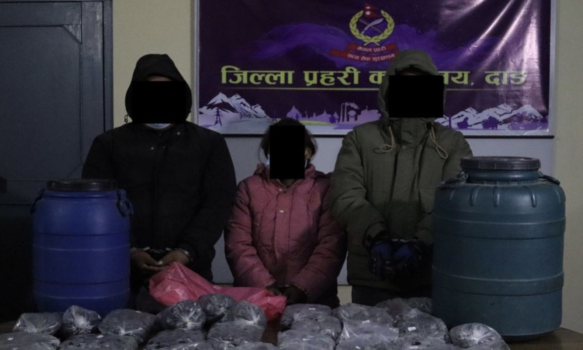 Three Arrested with 24 Kgs of Cannabis in Dang