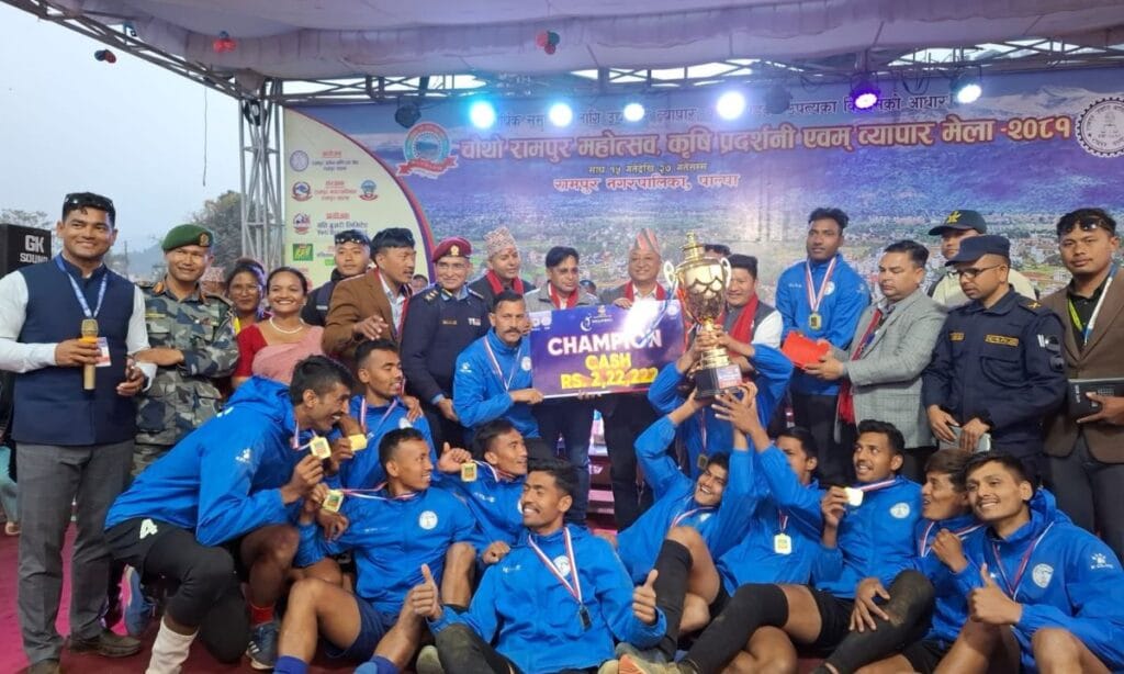 Nepal Police Club Wins Club-Level Volleyball Cup in Rampur, Palpa