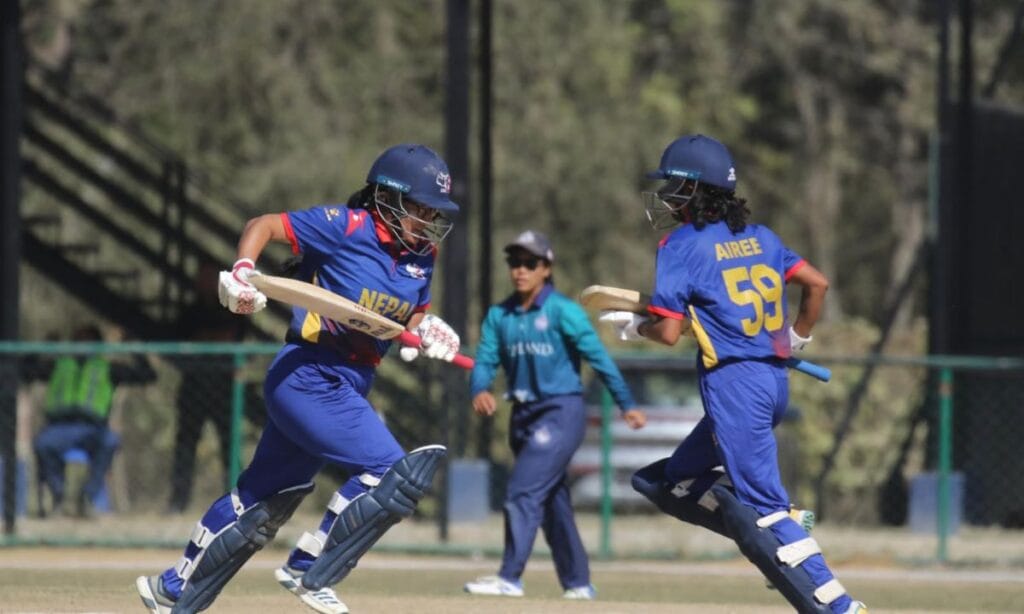 Women's T20I Series: Nepal sets a target of 82 runs for Thailand.