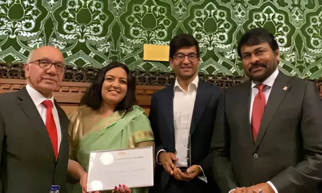 Chiranjeevi Receives Lifetime Achievement Award at UK Parliament