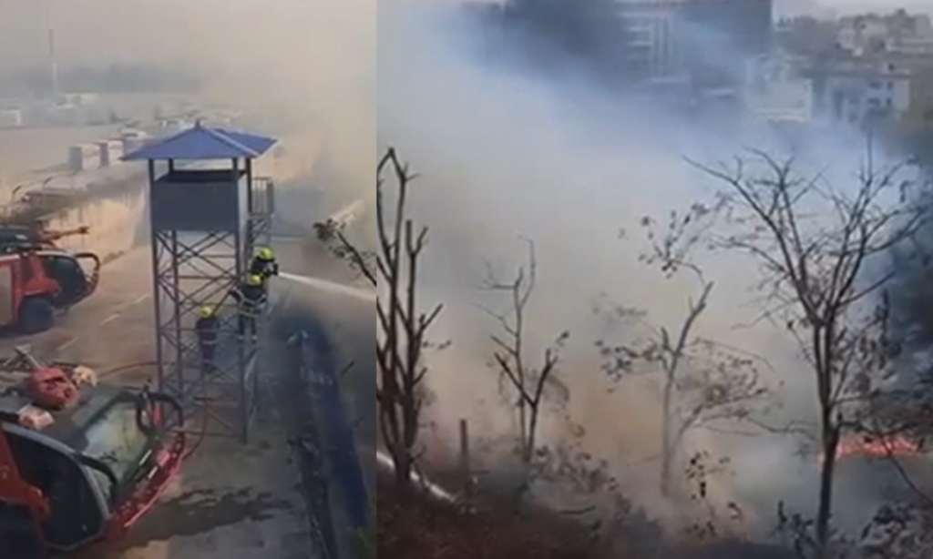 Fire Breaks Out Near Tribhuvan Airport