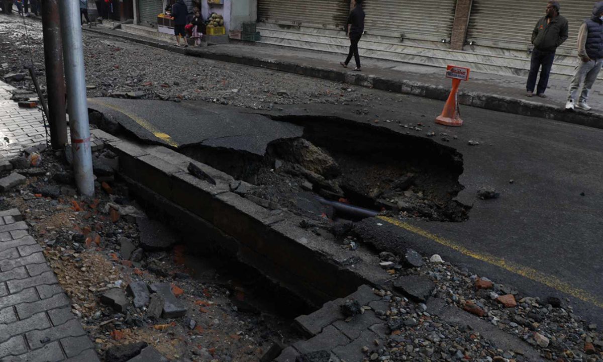 Melamchi Thapathali water pipe burst