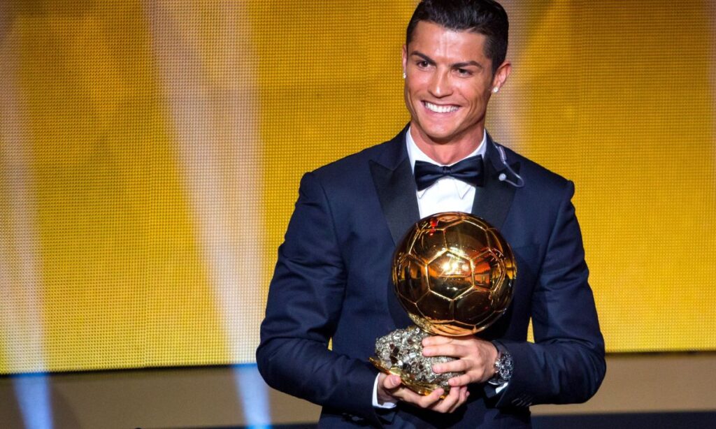 Ronaldo With Ballon dOr