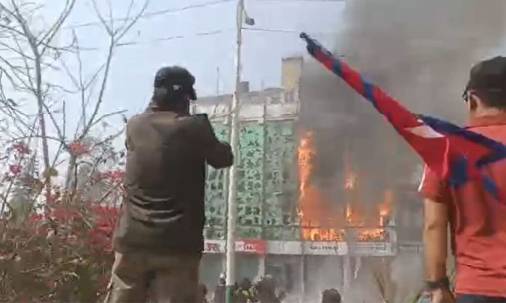 Update: Tensions Rise at Tinkune as Police Resort to Tear Gas and Air Firing After Protesters Stone Firefighters
