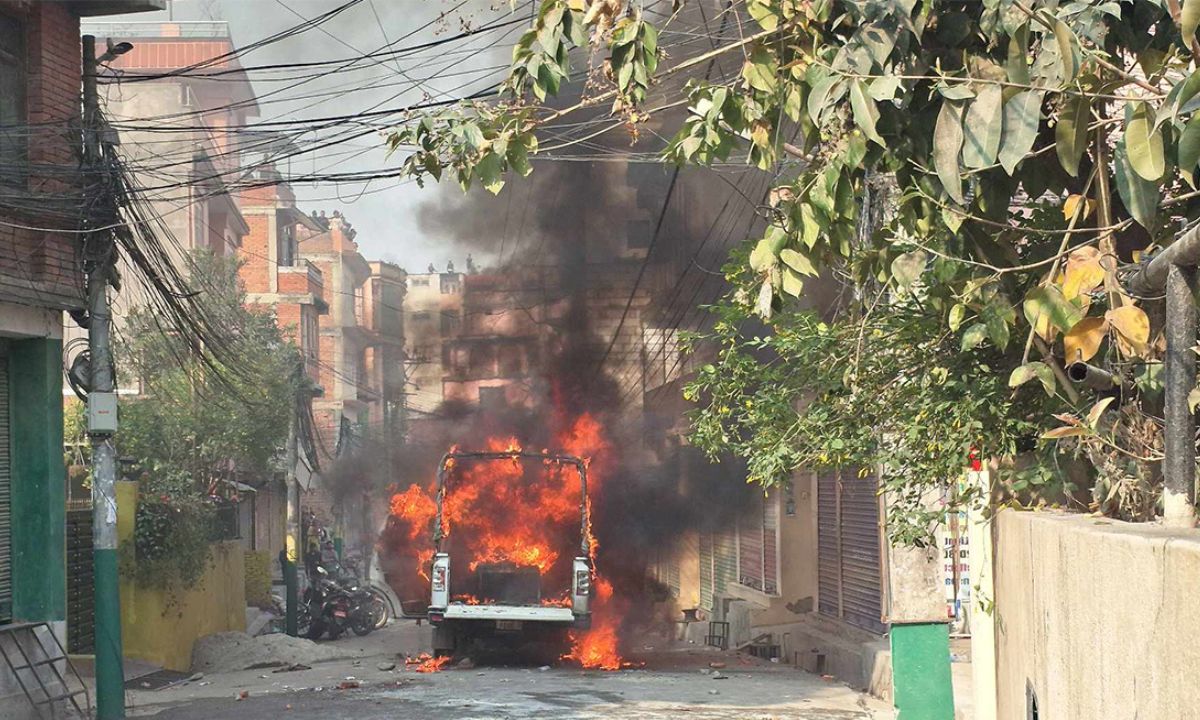 Vehicle Set on Fire and Bike Vandalized in Paris Danda