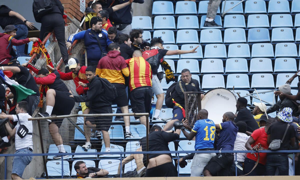 CAF Fines Mamelodi Sundowns and Esperance - Fans Fight