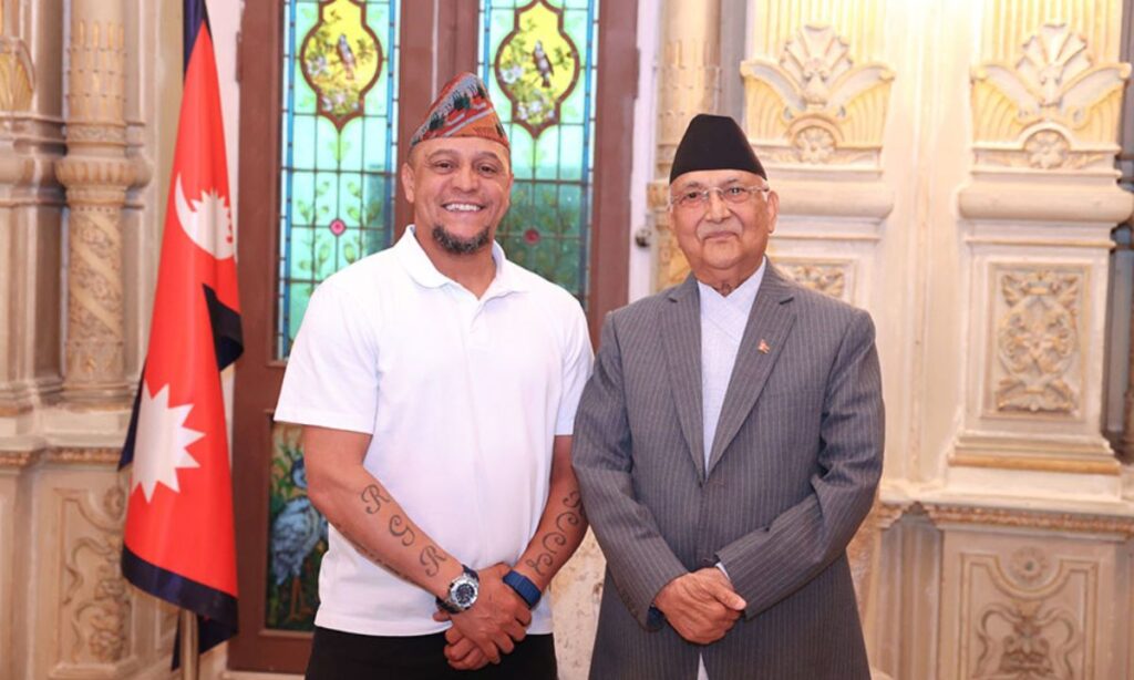 Legendary Footballer Roberto Carlos Meets Prime Minister Oli