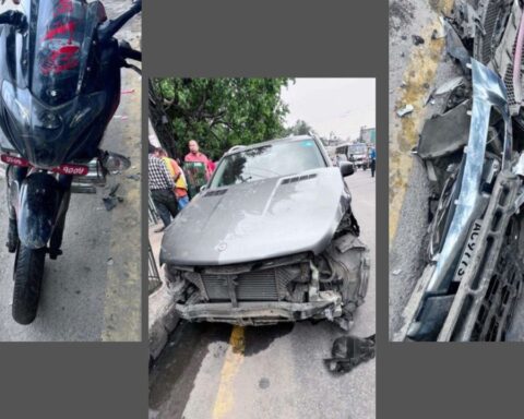 Accident in Gaushala Eight Vehicles Collide, Several Injured