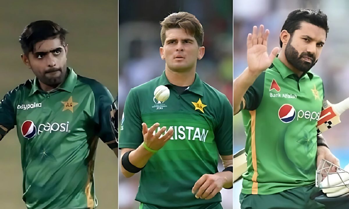 Babar Azam, Shaheen Afridi and Mohammad Rizwan