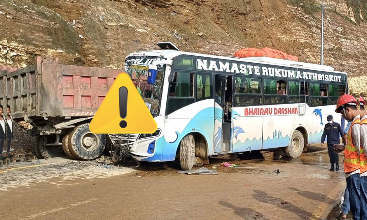 Bus and Tipper Collision Injures 7 People in Tanahun