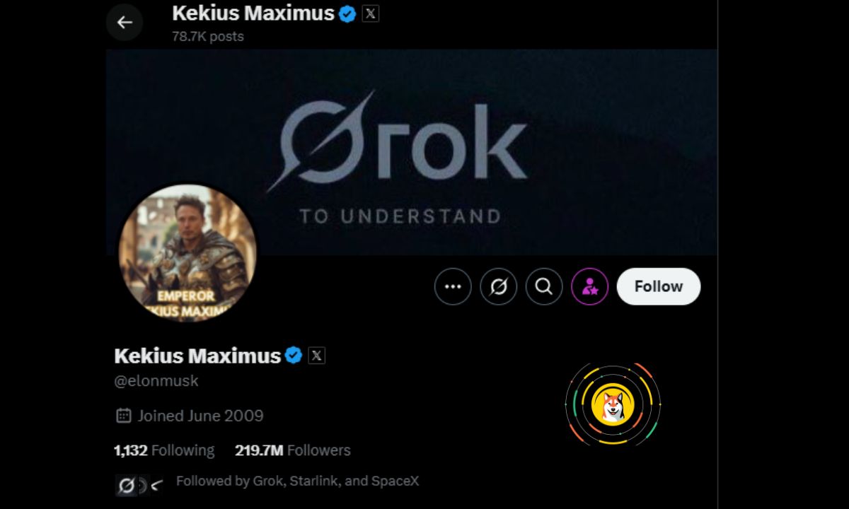 Elon Musk Changes Name as Kekius Maximus in X, Meme Coin Jumps 145%