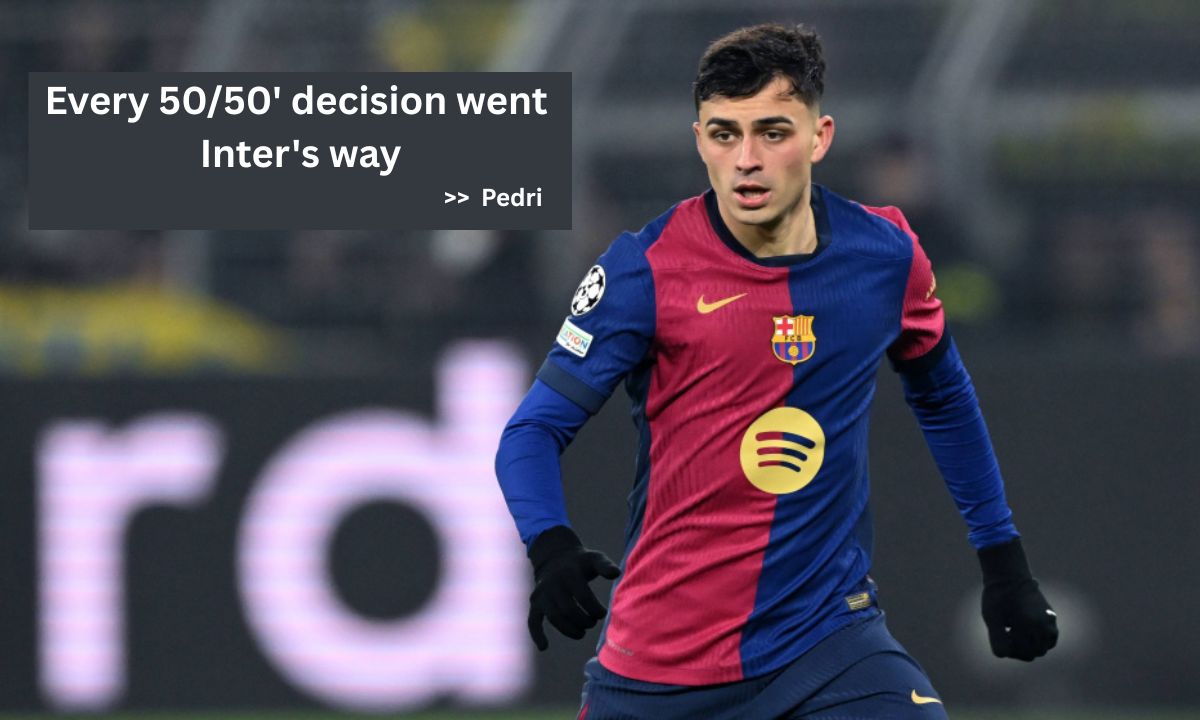 Pedri statement on referee after Barcelona vs Inter match
