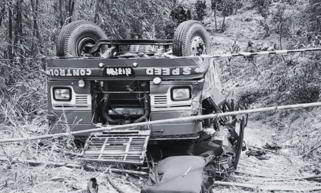 Three killed, 11 injured in bus accident in Dhankuta