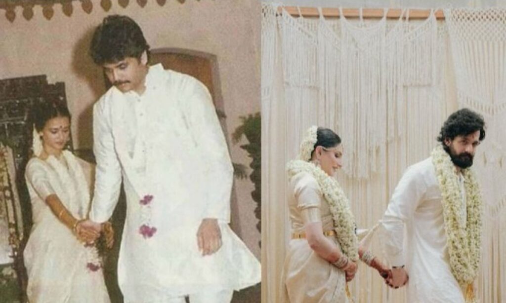 Akhil Akkineni Marries Zainab Ravdjee Wedding Moment Mirrors Nagarjuna-Amala’s Iconic Photo, Fans Get Nostalgic