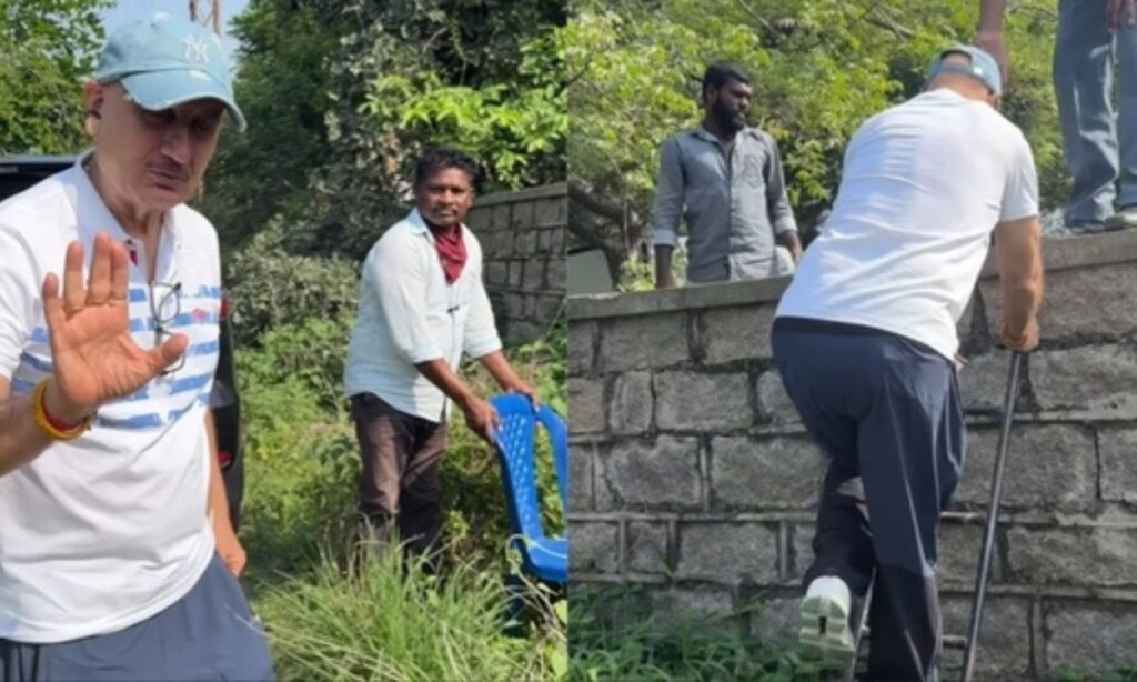 Anupam Kher’s Hilarious Jungle Detour in Hyderabad: Climbing Walls to Reach Film Set