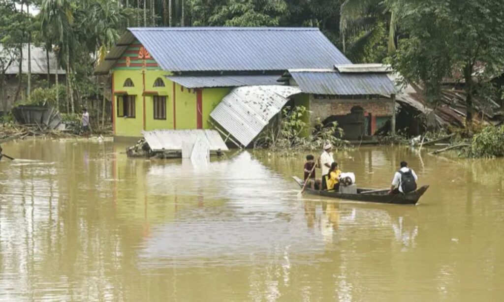 Assam Flood and Landslide Crisis Over 1,200 Villages Submerged, 12 Dead