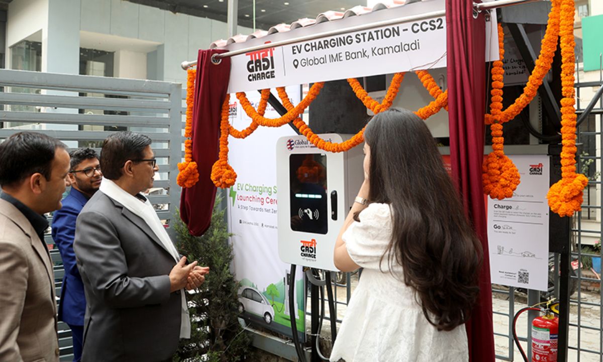 Global IME Bank Installs 40kW EV Charging Station in Kamaladi