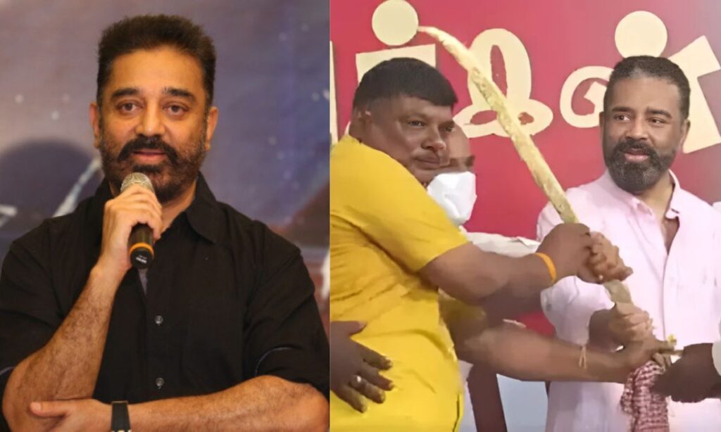 Kamal Haasan Shuts Down Fan’s Sword Request at Party Meet, Says “Hold a Pen, Not a Sword”