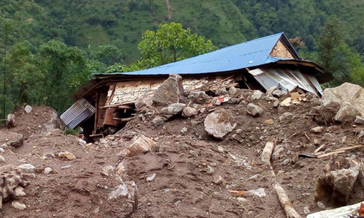 Landslide Destroys Entire House in Sankhuwasabha