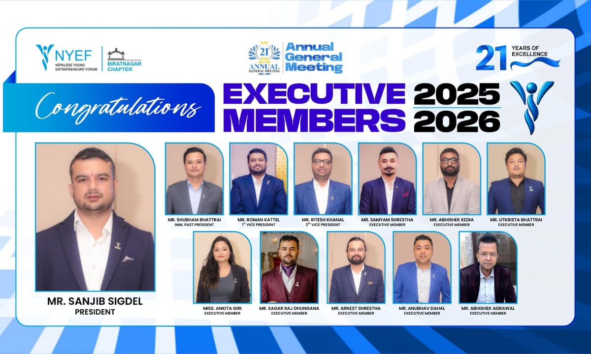 NYEF Biratnagar Welcomes New Executive Team for 2025–2026