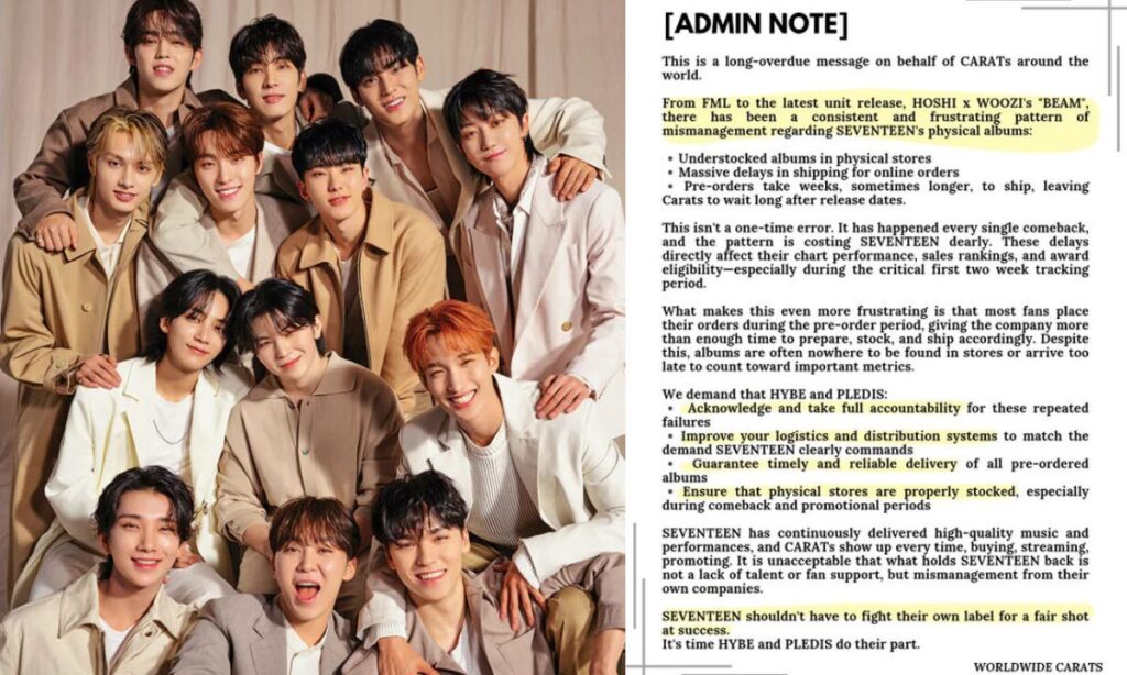 SEVENTEEN Deserves Better: Fans Worldwide Demand Accountability from HYBE and PLEDIS