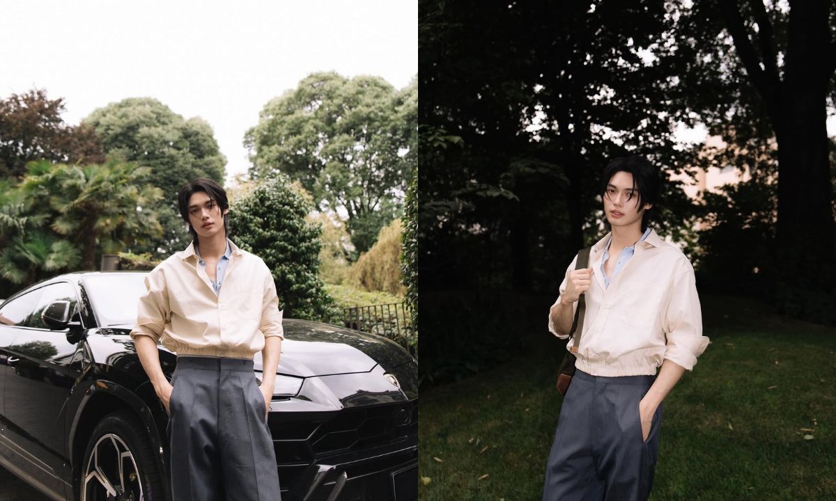 Win Metawin Arrives in Milan Ahead of Prada Spring/Summer 2026 Show