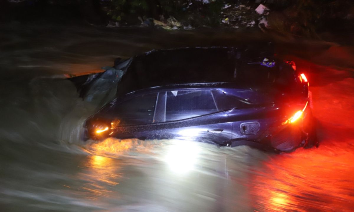 Woman Swept Away by Car in Bishnumati Rescued Alive