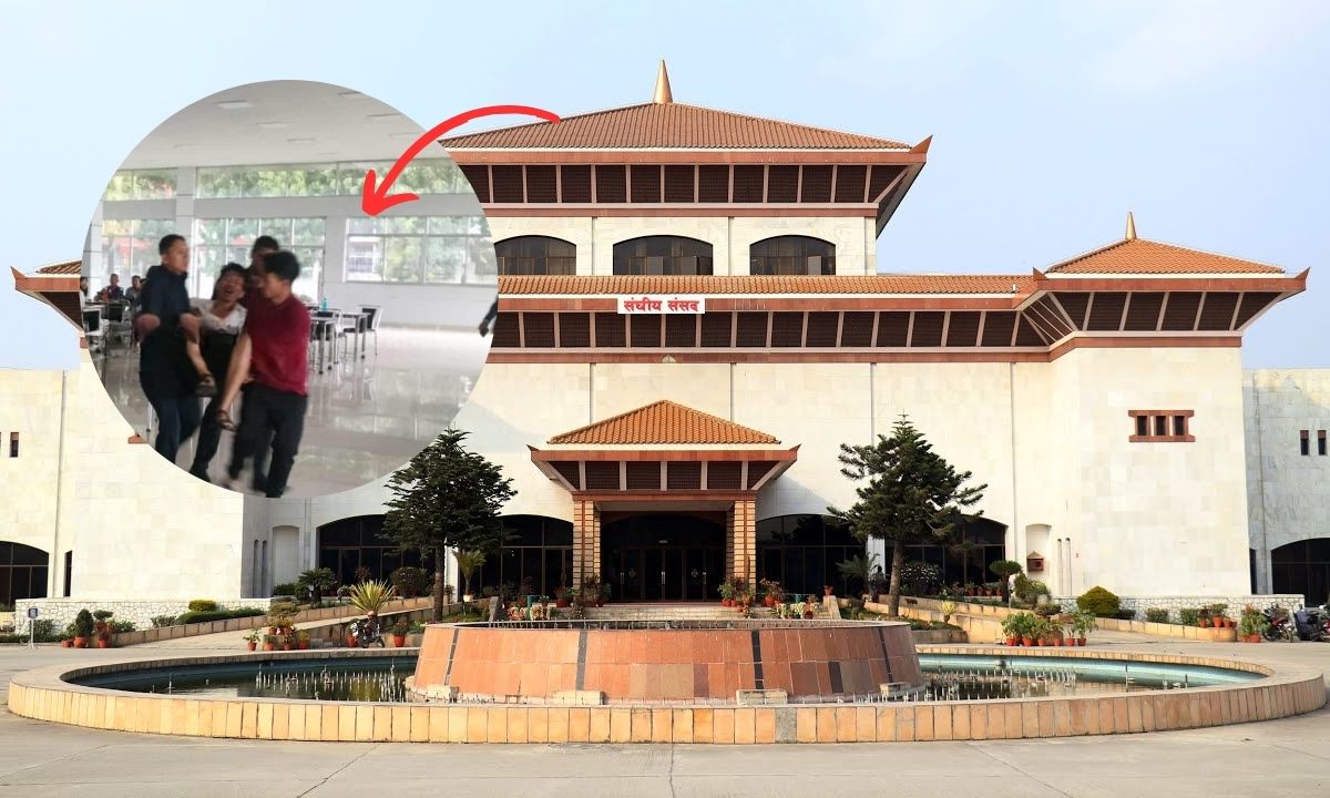 Worker Falls from Parliament Canteen Roof During Repairs