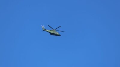 Armed Police officer injured in Rasuwa flood being rescued by army helicopter