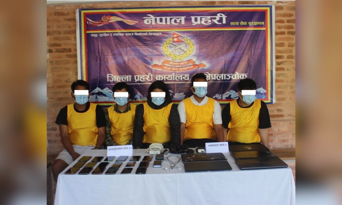 Five arrested for online gambling in Kavrepalanchok