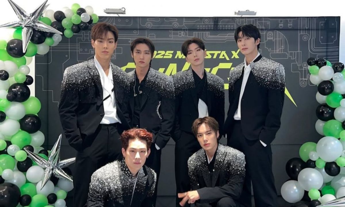 MONSTA X performing at their 10th anniversary concert in Seoul