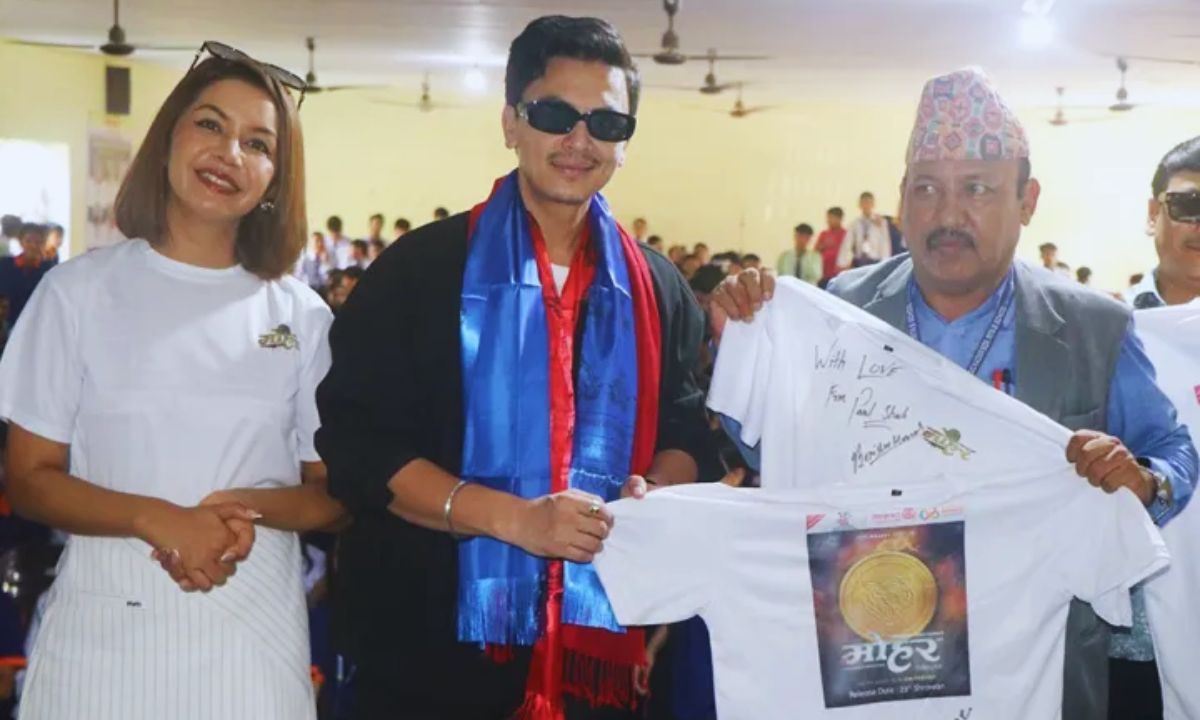Paul Shah and Benisha Hamal Promote Upcoming Film 'Mohar' in Butwal