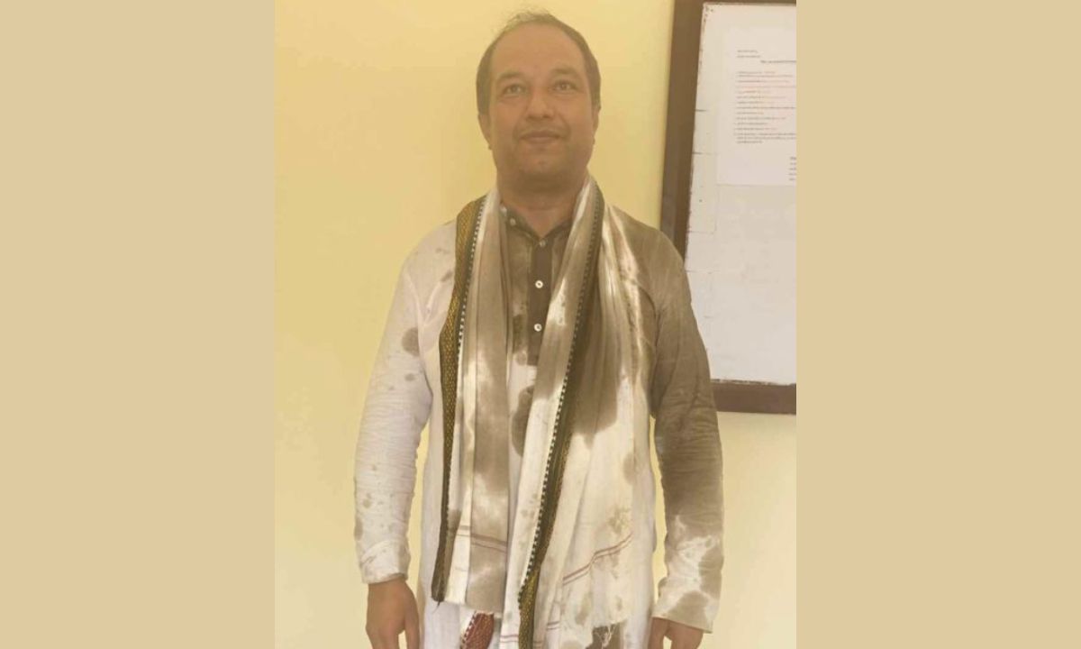 Suspended Janamat Vice Chair Deepak Sah Attacked with Black Ink by Own Party Member