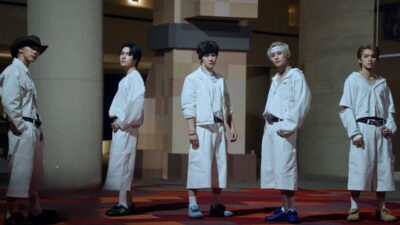 WayV members performing in “BIG BANDS” music video with bold jazz-themed visuals
